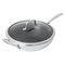 Henckels Paradigm Ceramic 12-inch Stainless Steel Dual Performance Wok with Lid.